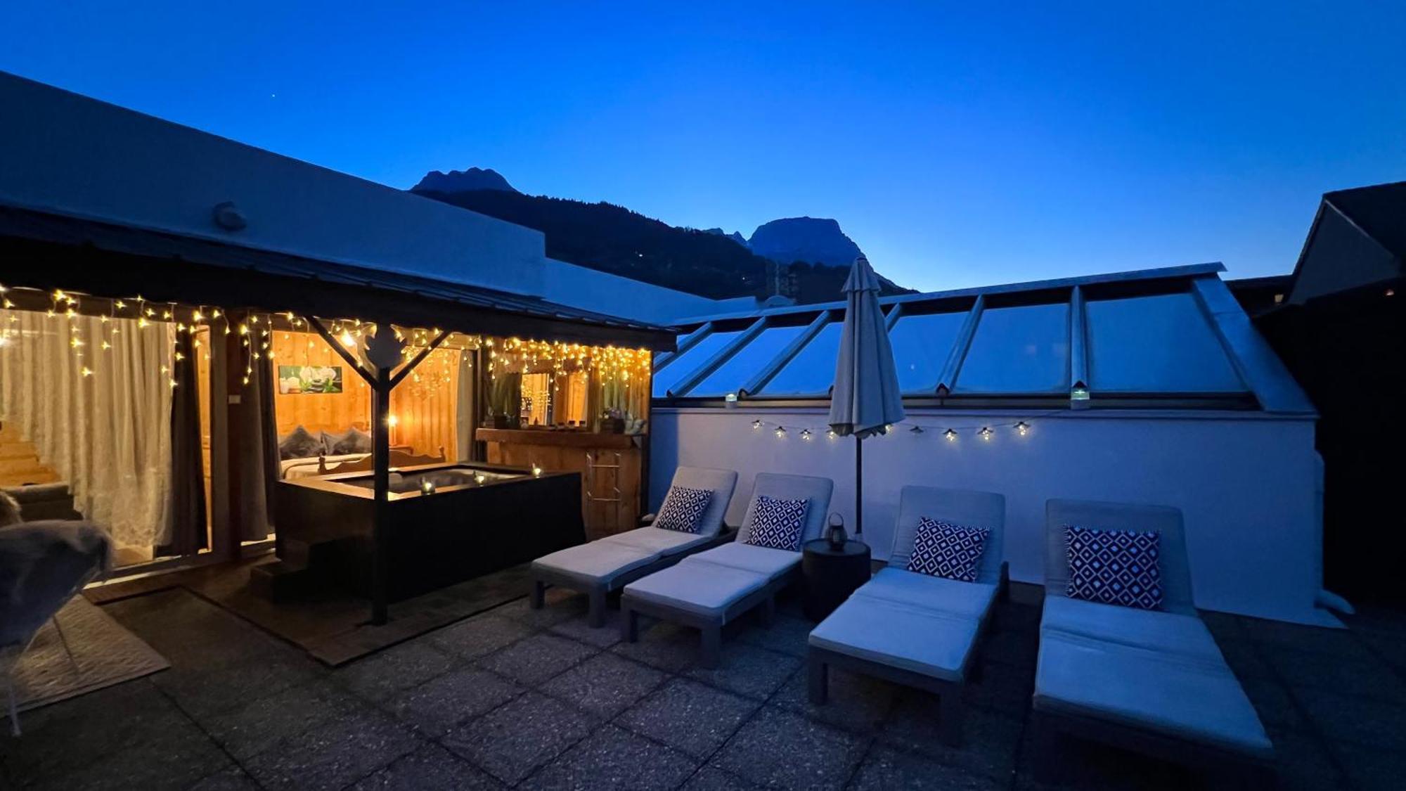 Rooftop 1 - Jacuzzi privé au pied du Monte-blanco Sallanches Exterior foto